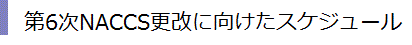 次期(第6次)NACCS更改に向けたスケジュール